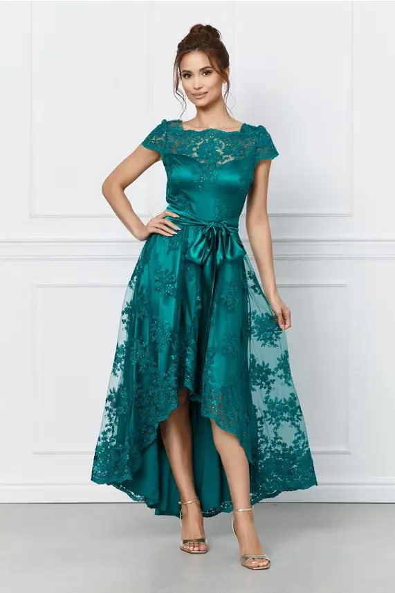 rochie-verde-smarald-cu-baza-asimetrica